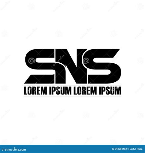 Letter Sns Simple Monogram Logo Icon Design Stock Vector