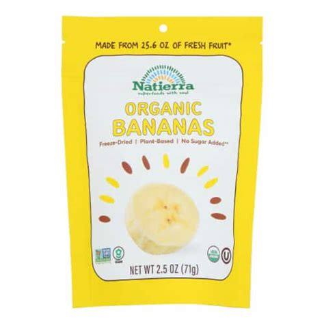 Natierra Organic Freeze Dried Raw Banana Case Of 12 2 5 Oz Case