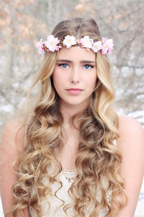 Pink Cherry Blossom Hair Piece Cherry Blossom Hair Crown Pink Flower Crown Wedding Flower