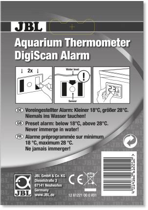 JBL Aquarium Thermometer DigiScan Alarm New In Our Shop More