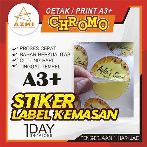 Jual Cetak Stiker Label Makanan Stiker Label Murah Shopee Indonesia