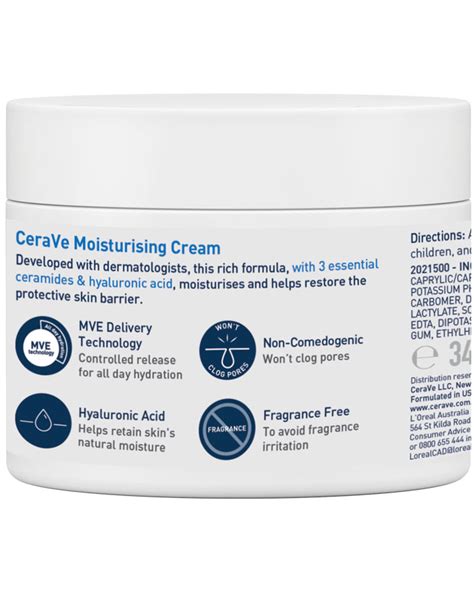 Body Moisturising Cream For Dry Skin Cerave Australia