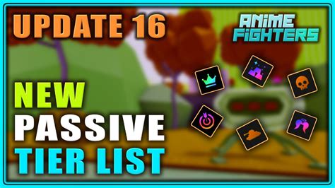 Update 16 Passives Tier List Anime Fighters Update 16 Youtube