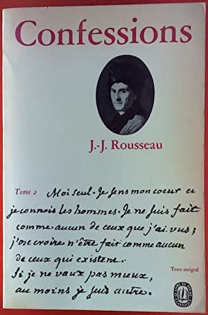 Les Confessions Tome II By Jean Jaques Rousseau Good 1963 Biblion2