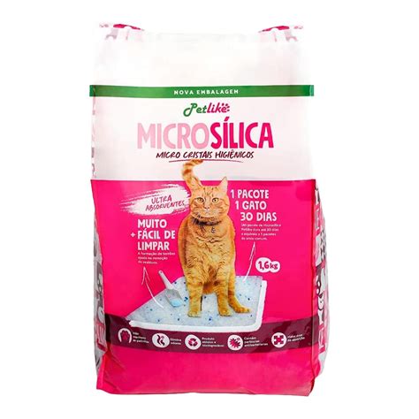 Areia Micro Sílica Higiênica 1 6 Kg PetLike KV Medical Produtos