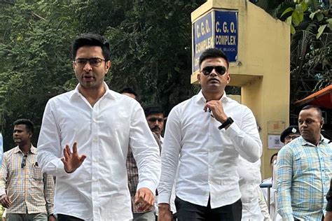 Ed On Abhishek Banerjee Tmc Mp Abhishek Banerjee Left The Cgo Complex