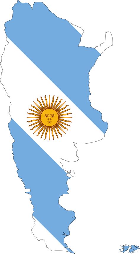 Clipart - Argentina Map Flag