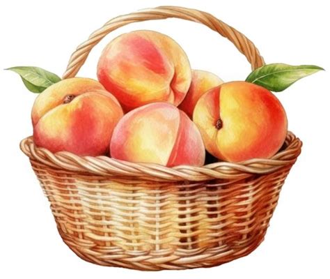 Pfirsiche Im Korb Peach In Basket In 2024 Pfirsich Korb