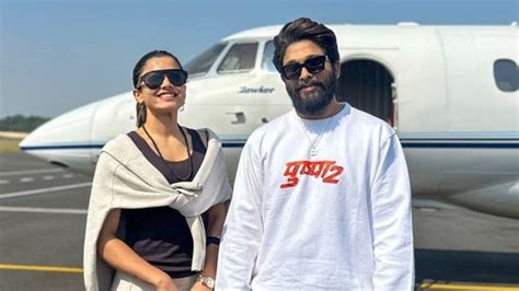 Allu Arjun, Rashmika Mandanna jet off to Patna for Pushpa 2: The Rule ...