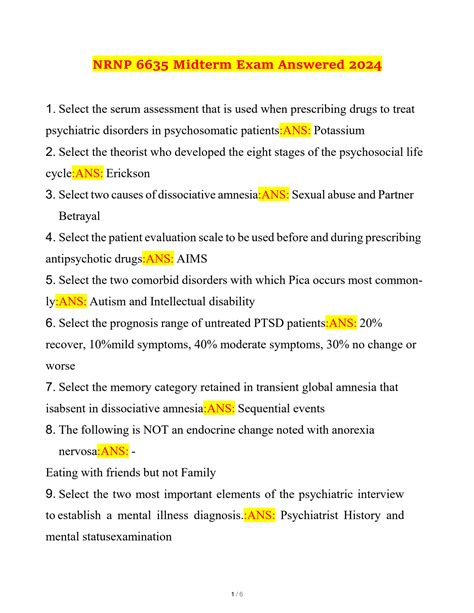 Solution Nrnp Midterm Exam Answered Studypool