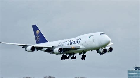 Saudia Cargo Boeing 747 45E BDSF Landing In Crosswind At Amsterdam