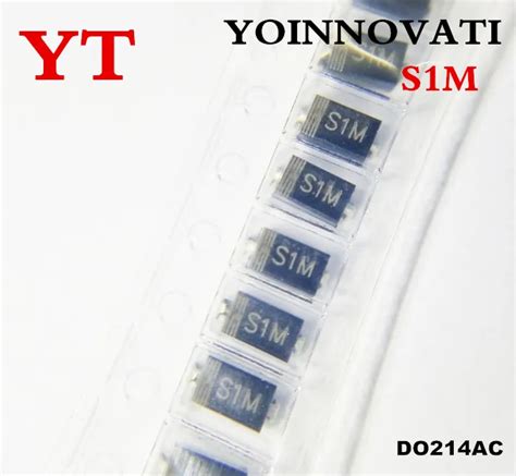 Free Shipping 200pcs/lot SMD rectifier diodes S1M 1A 1000V SMA DO 214AC ...