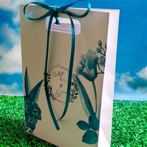 Sacola De Casamento Floral Azul Elo Produtos Especiais