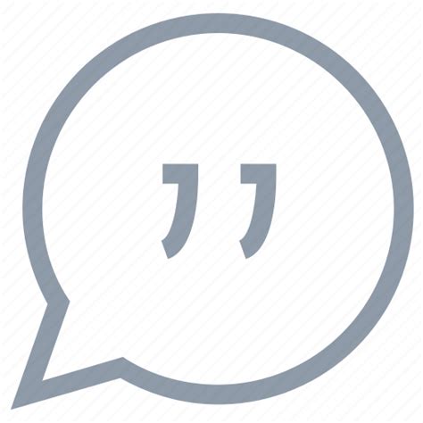 Citation Comment Quoting Remark Speech Bubble Icon