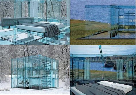 Glass House with Glass Furniture