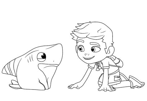 Sharkdog Coloring Pages - Coloring Home