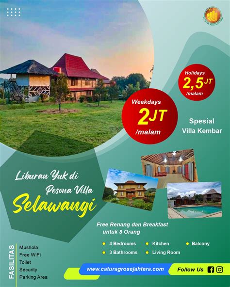 Daftar Harga Sewa Villa Di Cluster Pesona Villa Selawangi