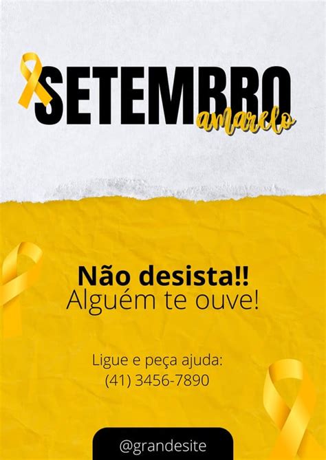 P Gina Modelos Gratuitos E Personaliz Veis De Setembro Amarelo Canva