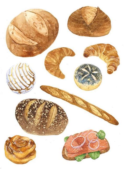 Pin By Widya On Food And Drink Illustrations Food Drawing Watercolor