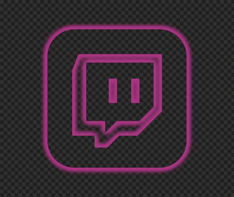 HD Pink Neon App Twitch Square Icon PNG | Citypng