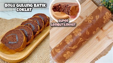 BOLU GULUNG BATIK COKLAT PAKE METODE ALL IN ONE DENGAN TEKSTUR LEMBUT