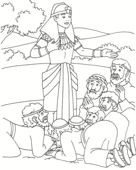 Joseph Forgives His Brothers Coloring Pages Coloring Home