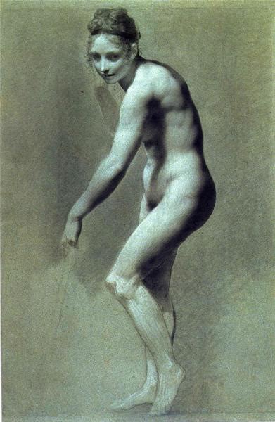 Drawing Of Female Nude With Charcoal And Chalk Pierre Paul Prud