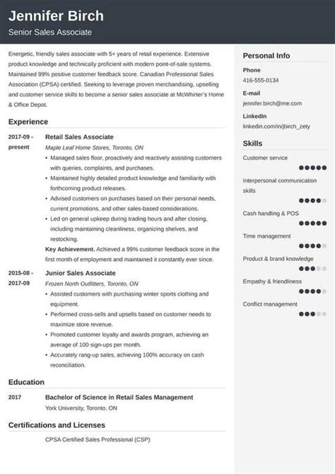 How To Write A Canadian Resume Format Examples