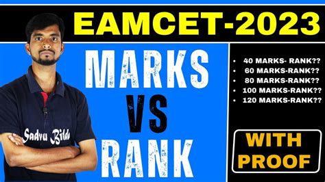 Eamcet Marks Vs Rank Eamcet Rank Marks Eamcet Rank Marks