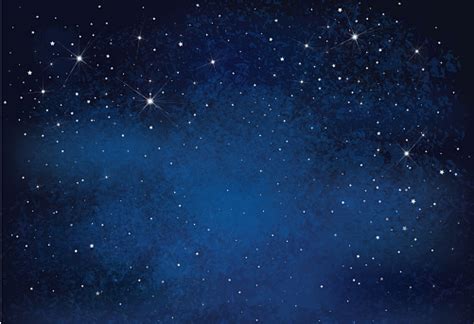 Vector Night Starry Sky Background Stock Illustration Download Image