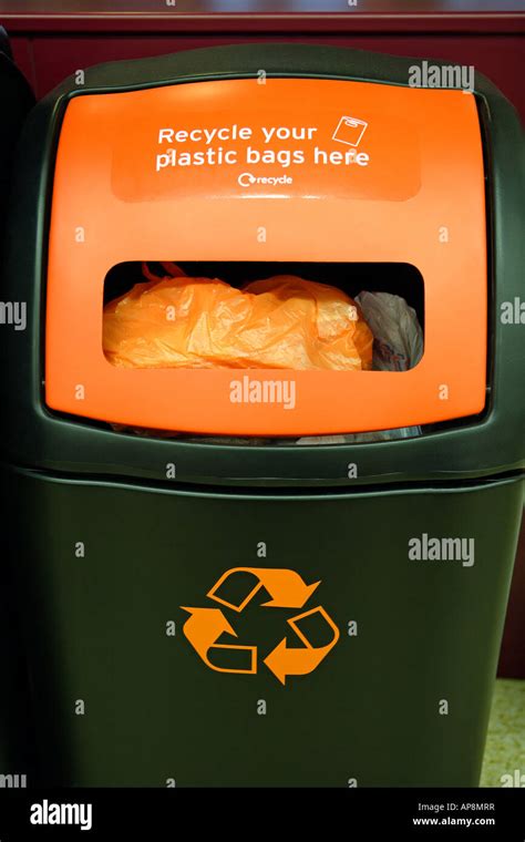 Plastic Bag Recycling Bin Stock Photo - Alamy