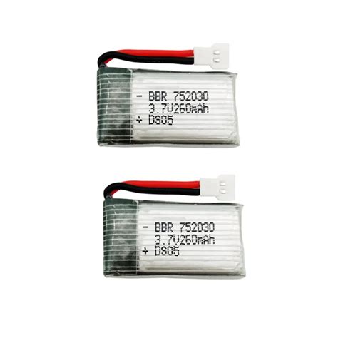 3 7v 260mah Drone Lipo Battery 752030 For Rc Battery H8 Mini Eachine H8