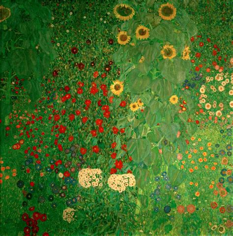 Kunstdruck Bauerngarten Mit Sonnenblumen Von Gustav Klimt