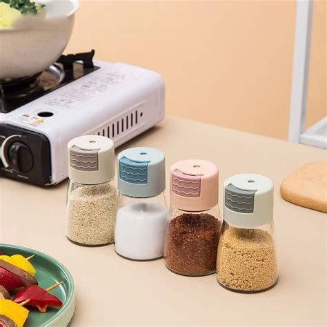 Salt And Pepper Shakers Precise Quantitative Push Type Awishday