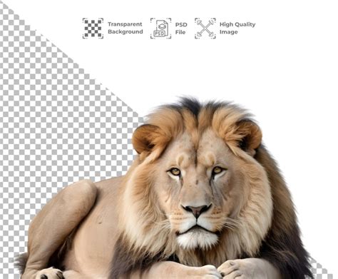 Premium PSD Psd King Lion Isolated On Transparent Background