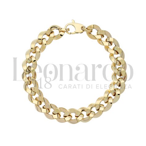 Bracciali Bracciale A Catena Grumetta In Oro 18 Carati Lunghezza 21 Cm