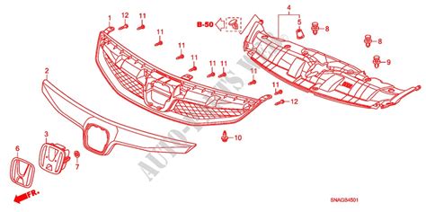 Front Grille For Honda Civic 1 8 Ses 4 Doors 5 Speed Automatic 2011 Honda Cars Genuine Spare