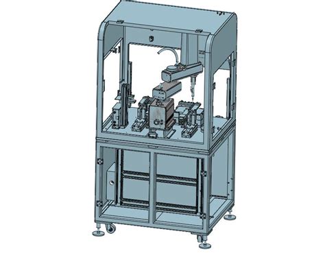 Scara四轴机器人粘胶拧紧螺丝设备 Step 模型图纸下载 懒石网