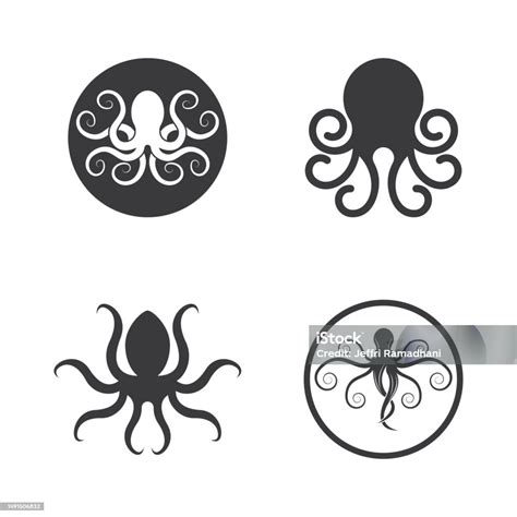 Desain Vektor Logo Gurita Dan Template Ilustrasi Ilustrasi Stok Unduh