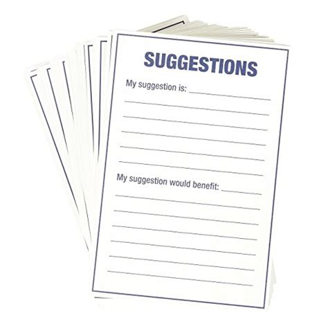 Suggestion Card Template