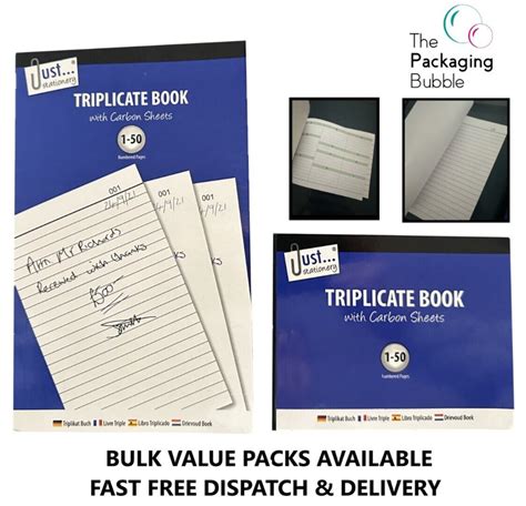 Triplicate Book With Carbon Sheets