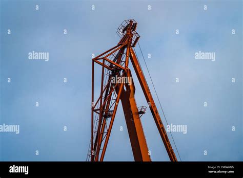 Details Of A Large Wharf Crane Stock Photo Alamy