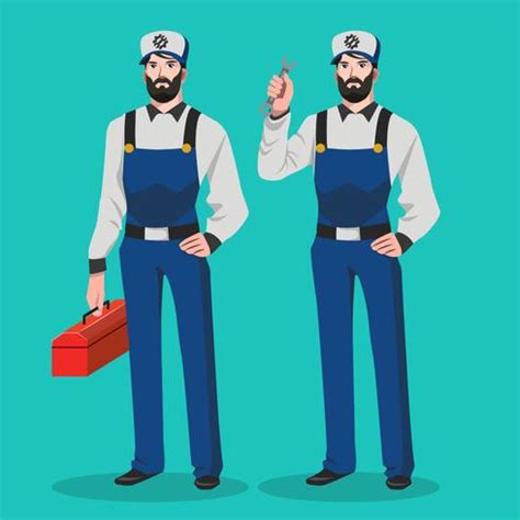 Repairman Vector Character Illustration 180349 Vector Art At Vecteezy