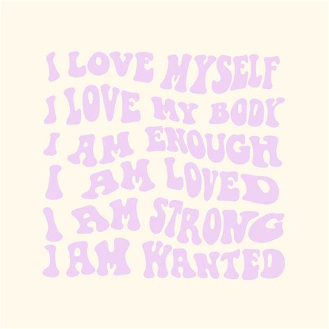 Self Love Affirmations Aesthetic Art Print 4 Colour Options Etsy UK