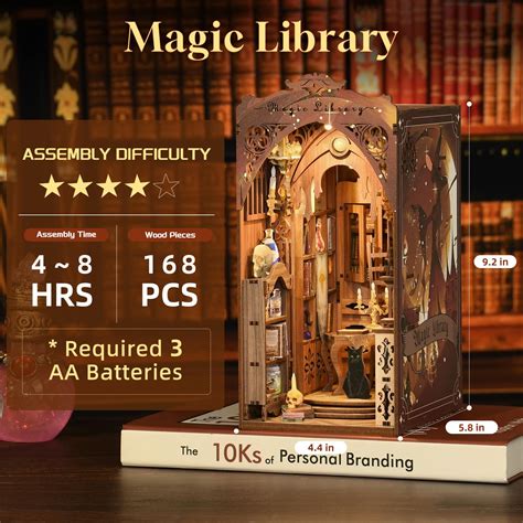 Snapklik MiniCity Book Nook Kit DIY Miniature Dollhouse Booknook