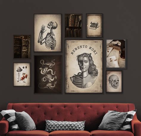 Dark Academia Decor Aesthetic Printable Gallery Wall Art Set Etsy