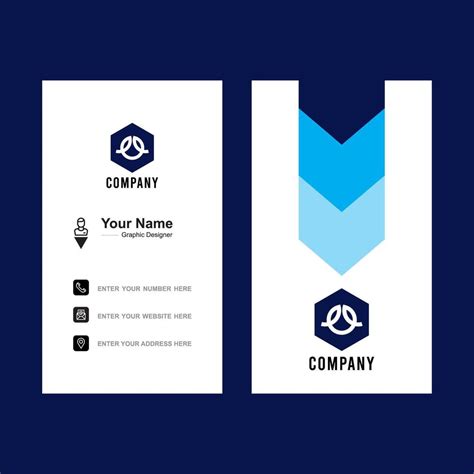 Modern presentation card with company logo business card template Blue ...