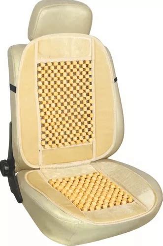 Cubre Asiento Y Respaldo Bolita Reforzado Auto Beige