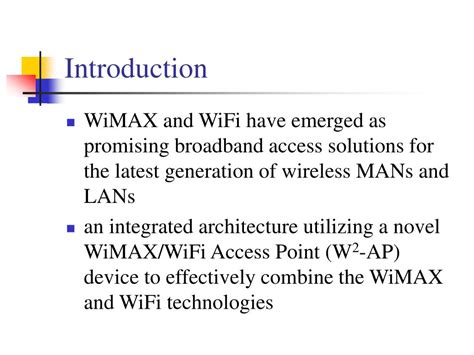 Ppt An Integrated Wimax Wifi Architecture With Qos Consistency Over