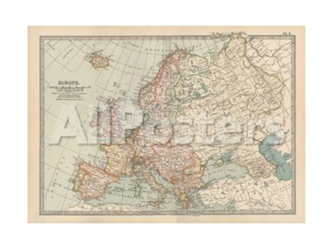 Plate 2. Map of Europe Giclee Print by Encyclopaedia Britannica at AllPosters.com